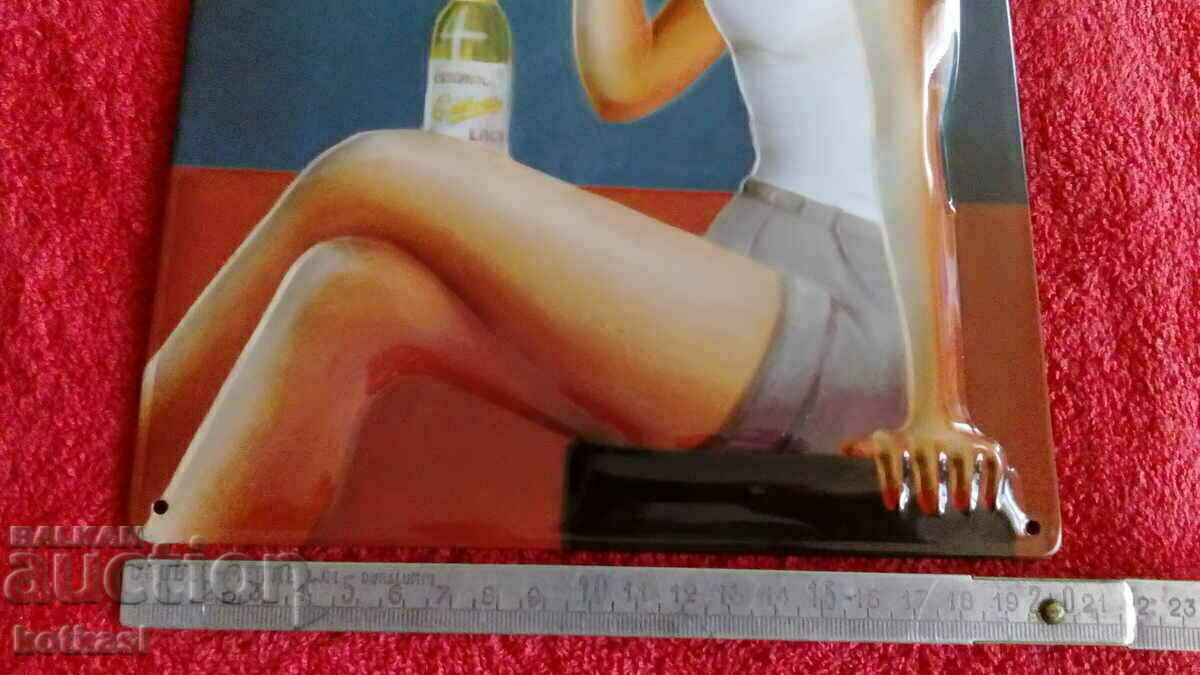 Metal embossed advertising sign of Bira with price 21.00 BGN | € 10.74 Metal embossed advertising sign of Bira with price 21.00 BGN | € 10.74