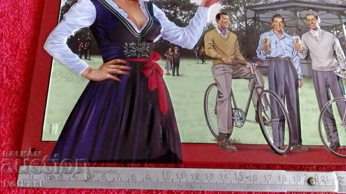 Metal embossed advertising sign of Bira with price 21.00 BGN | € 10.74 Metal embossed advertising sign of Bira with price 21.00 BGN | € 10.74