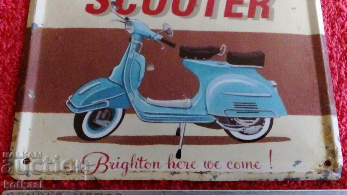 Auction SCOOTER Scooter metal billboard Auction SCOOTER Scooter metal billboard