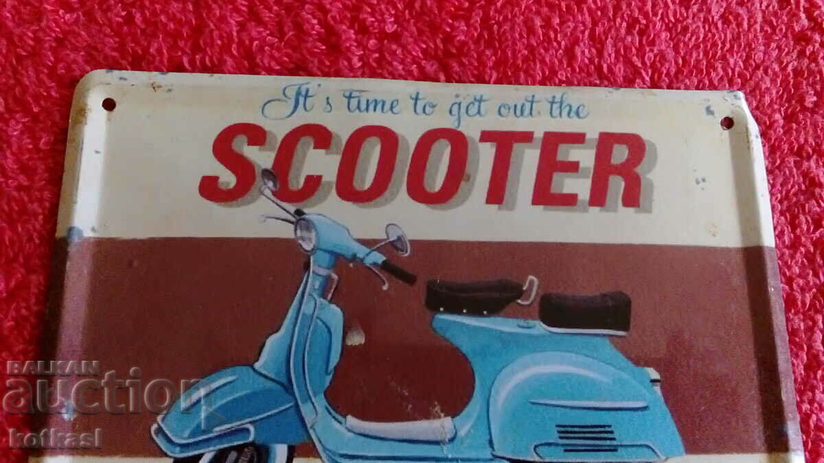 Delivery of SCOOTER Scooter metal billboard Delivery of SCOOTER Scooter metal billboard