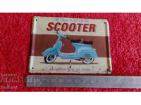 SCOOTER Μεταλλική διαφημιστική πινακίδα σκούτερ