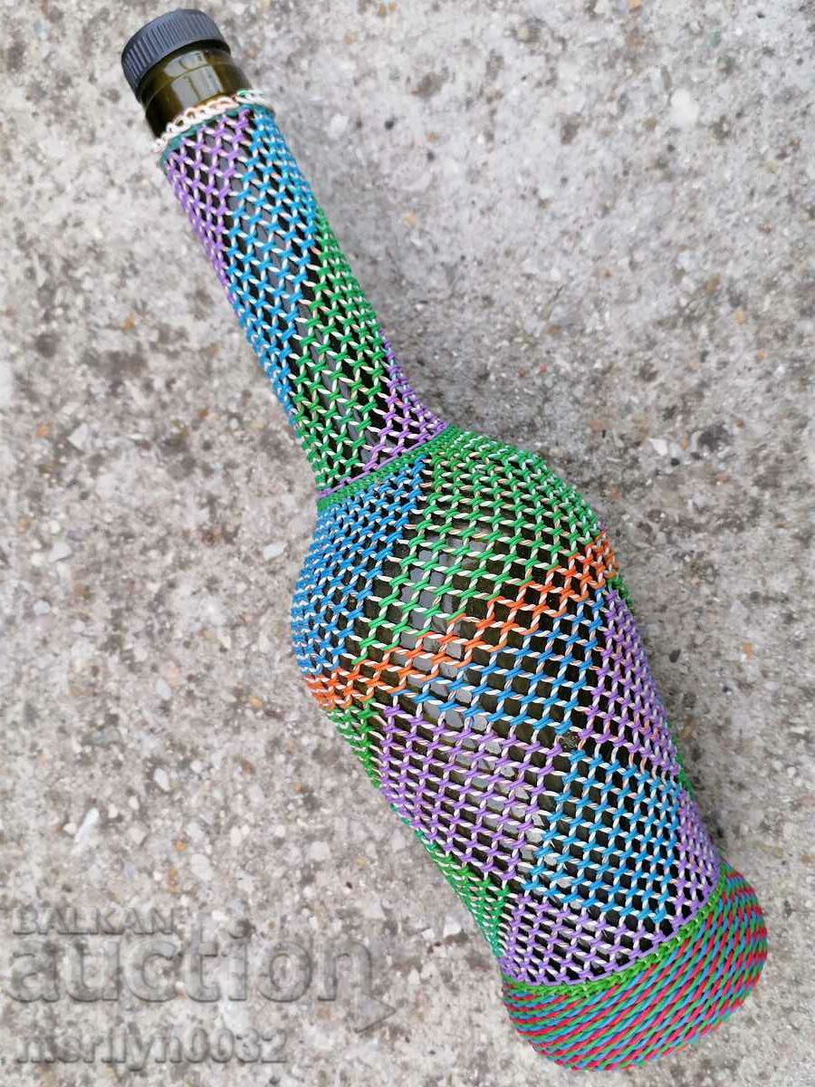 Delivery of An old knit wreath, bottle with braid, bottle, glass Delivery of An old knit wreath, bottle with braid, bottle, glass