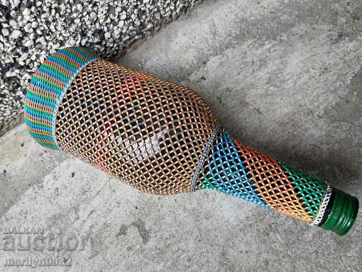 An old knit wreath, bottle with braid, bottle, glass - 6 An old knit wreath, bottle with braid, bottle, glass - 6