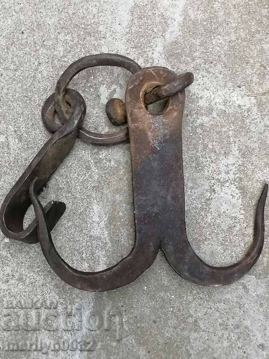 Forged buttock, hook, wrought iron - 6