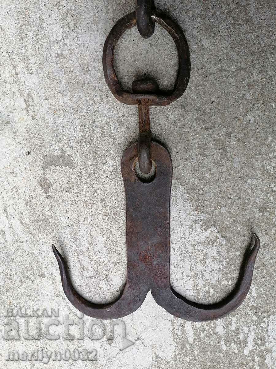 Forged buttock, hook, wrought iron - 7
