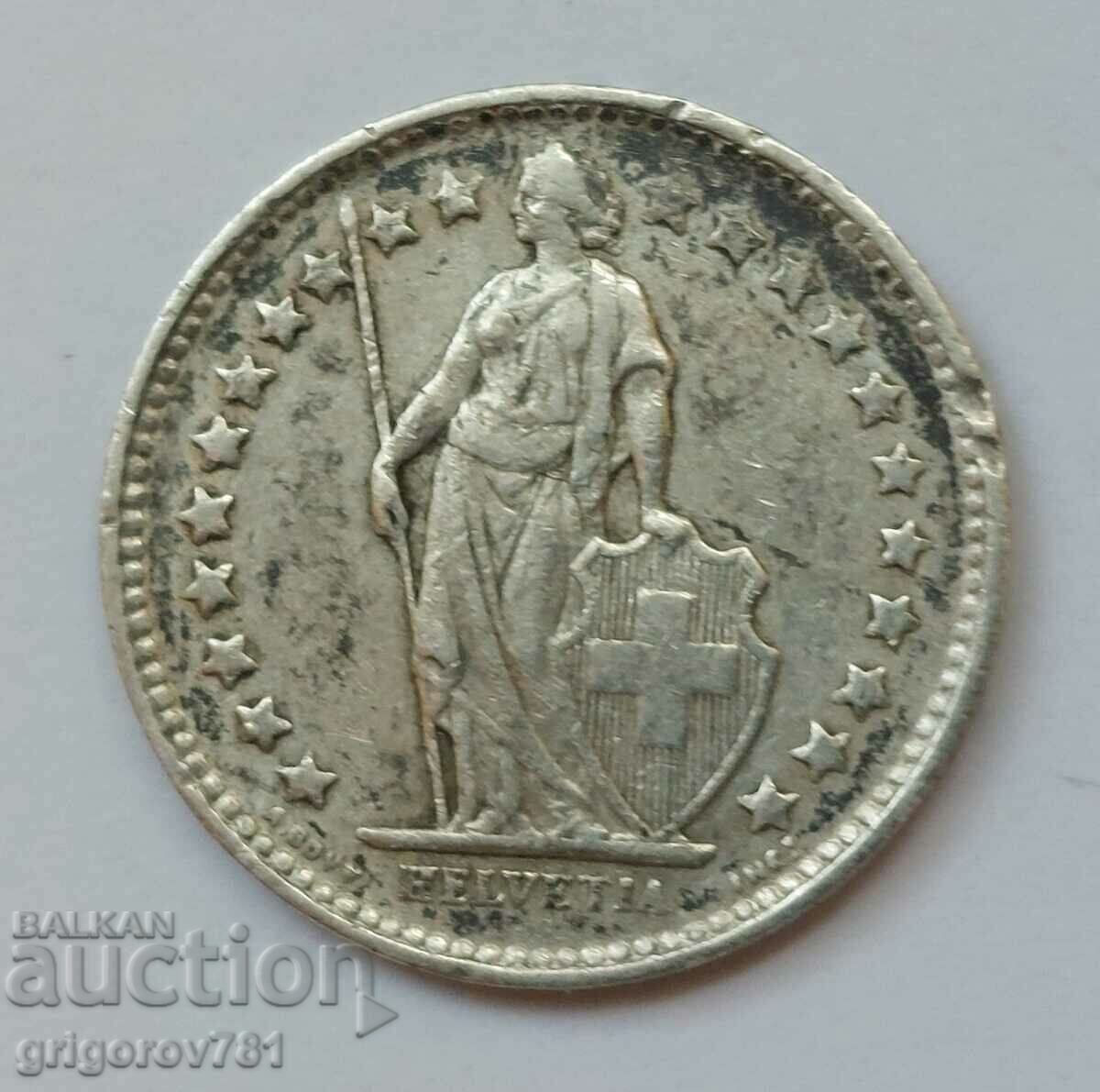 1/2 franc argint Elveția 1946 B - monedă de argint cu preț € 4.60 | 9.00 BGN