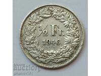 1/2 franc argint Elveția 1946 B - monedă de argint