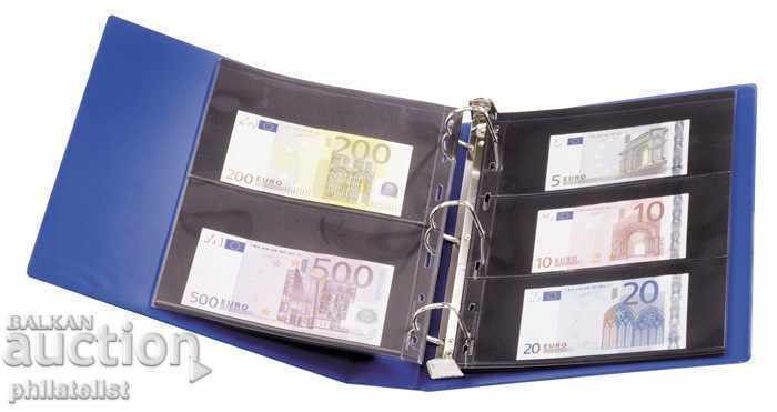 Auction Lindner Uniplate banknote sheet transparent three banknotes Auction Lindner Uniplate banknote sheet transparent three banknotes