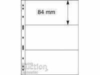 Lindner Uniplate banknote sheet transparent three banknotes