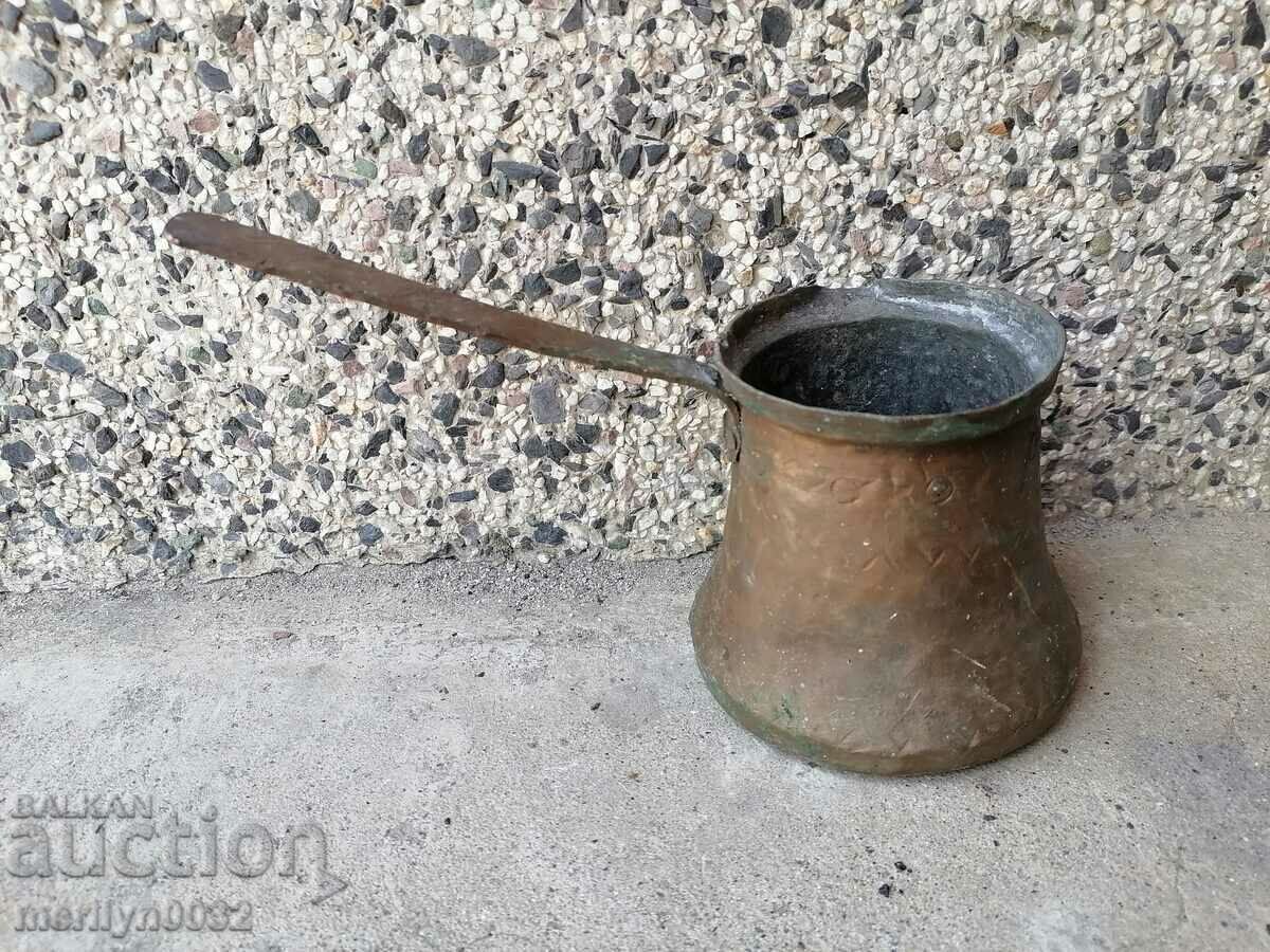 Παλιά χαλκού κονσερβοποιημένα κατσαρόλα, μπρίκι, χαλκό, σκάφος χαλκού με τιμή 43.00 BGN | € 21.99