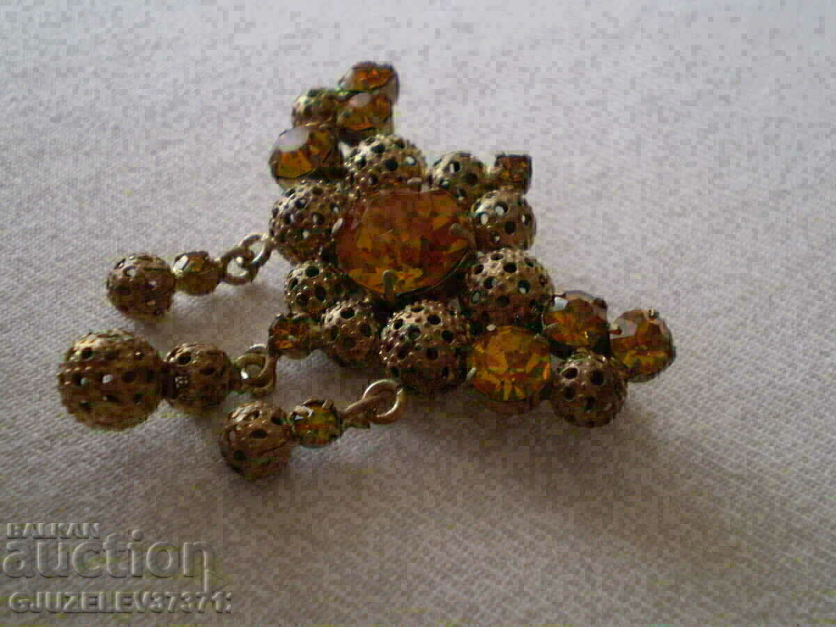 rare ancient Women's brooch Czechoslovakia - 5