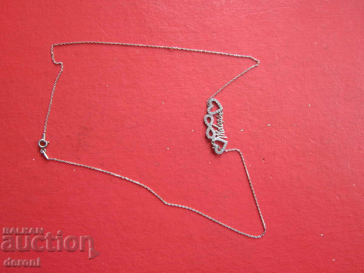 Great silver necklace with 925 stones 1 - 6 Great silver necklace with 925 stones 1 - 6