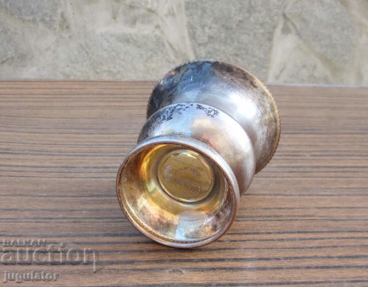 Licitație vază antică placată cu argint vază mică cu marcaje Licitație vază antică placată cu argint vază mică cu marcaje