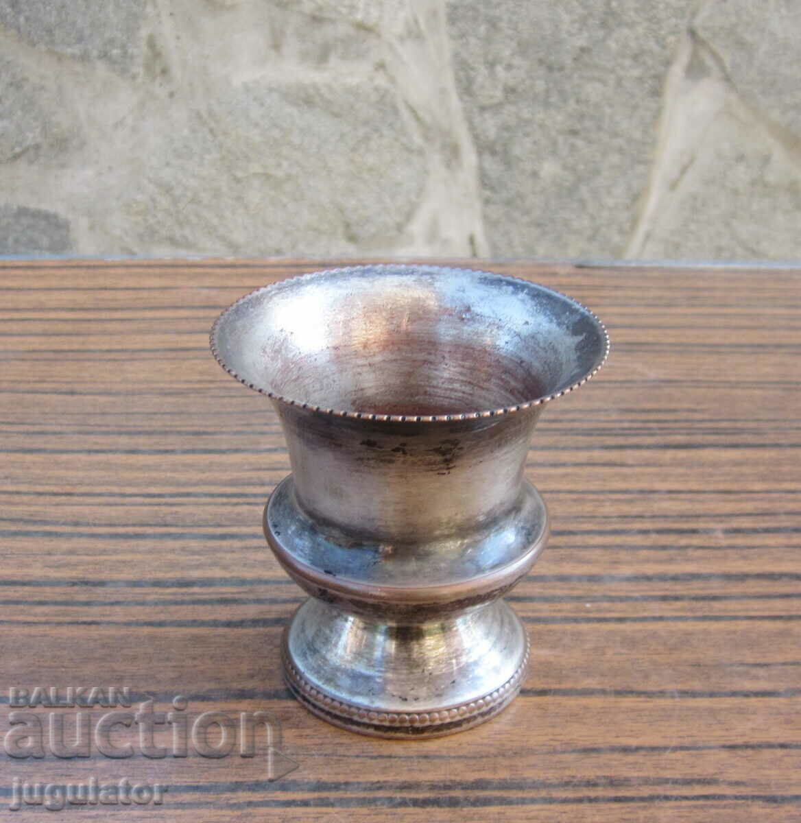antique silver-plated vase small vase with markings