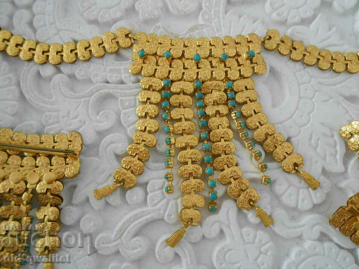 ПИЩНО КОЛИЕ, Брошка, Обици, позлата - 6 ПИЩНО КОЛИЕ, Брошка, Обици, позлата - 6