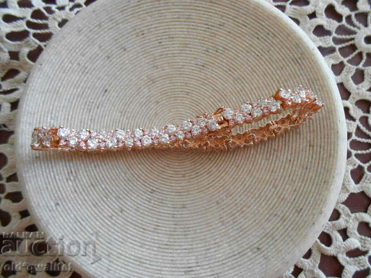 Attractive silver BRACELET, Silver 925 with gilding - 5 Attractive silver BRACELET, Silver 925 with gilding - 5