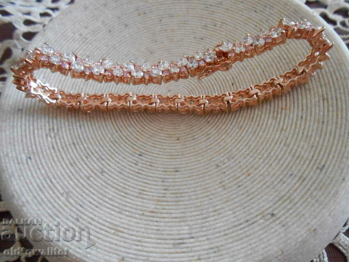 Attractive silver BRACELET, Silver 925 with gilding - 6 Attractive silver BRACELET, Silver 925 with gilding - 6