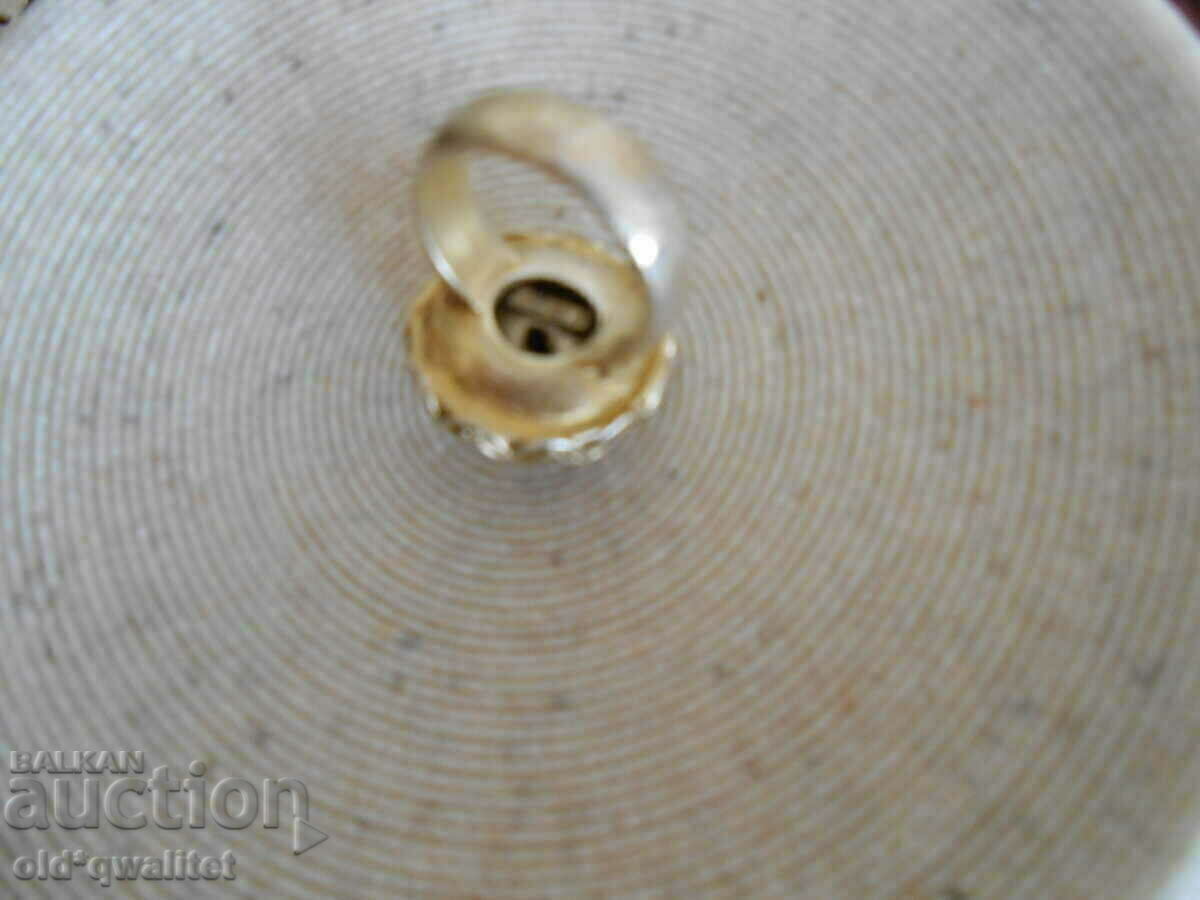 RING, Silver 925, Ruby Topaz, gilding designer - 5 RING, Silver 925, Ruby Topaz, gilding designer - 5