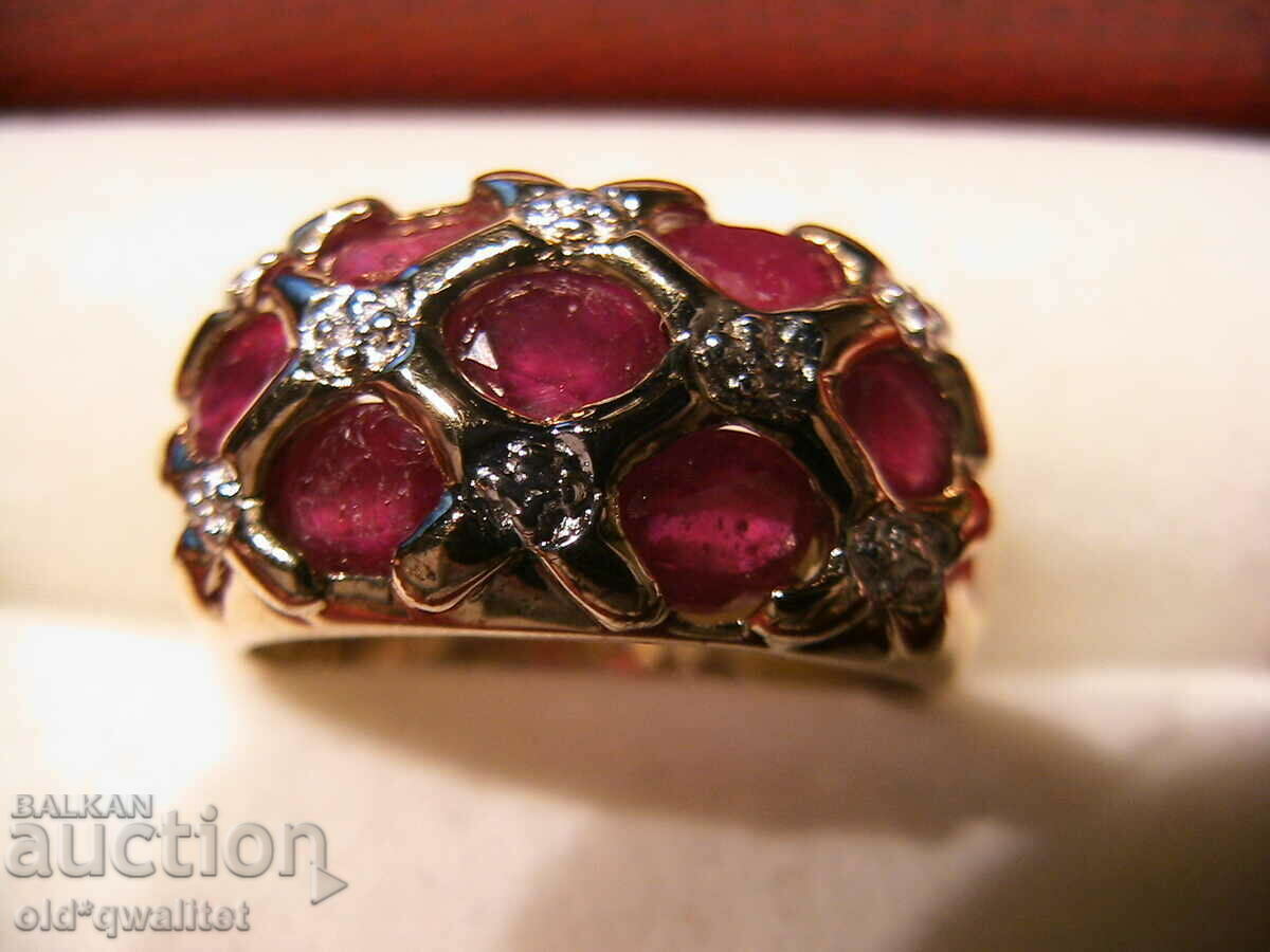 RING, 925 Silver with Ruby, gilding with price 297.00 BGN | € 151.85 RING, 925 Silver with Ruby, gilding with price 297.00 BGN | € 151.85