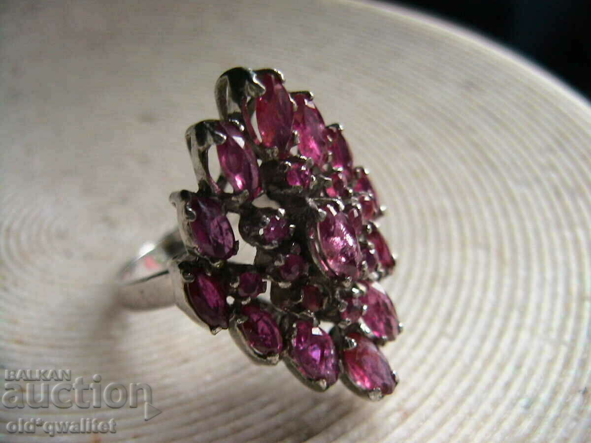Auction RING, Silver 925 with pink Sapphire / Sapphires Auction RING, Silver 925 with pink Sapphire / Sapphires