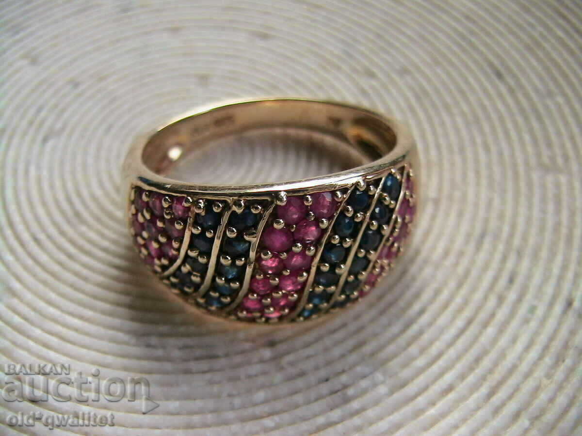 RING, Silver 925 with pink Sapphire / Ruby, gilding with price 397.00 BGN | € 202.98 RING, Silver 925 with pink Sapphire / Ruby, gilding with price 397.00 BGN | € 202.98