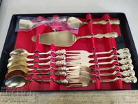 Σκεύη για τσάι καφέ, πριν το 1989, 15 τεμάχια επιχρυσωμένα