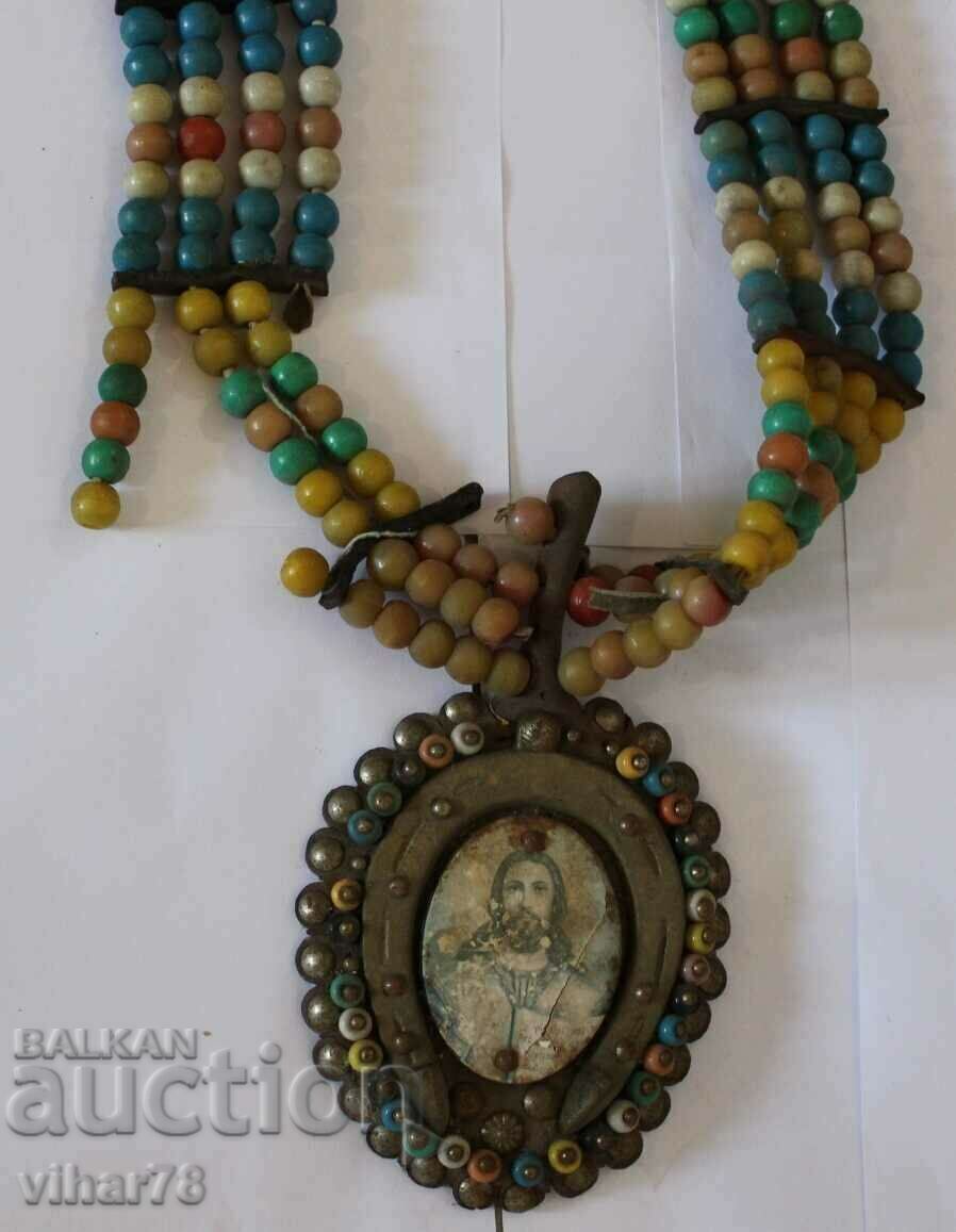 Auction  Old horse decoration with beads