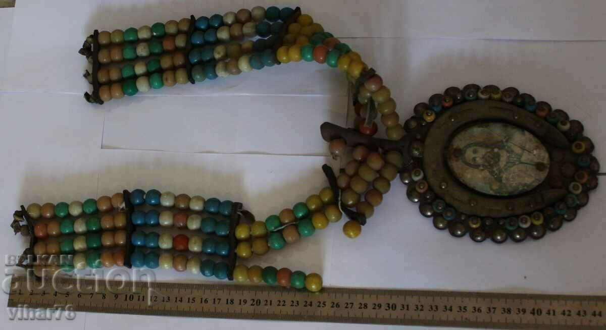 Old horse decoration with beads - 5