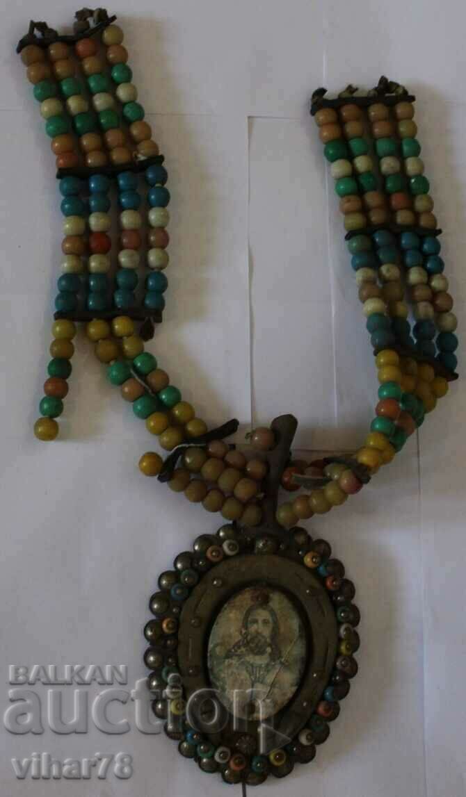 Old horse decoration with beads
