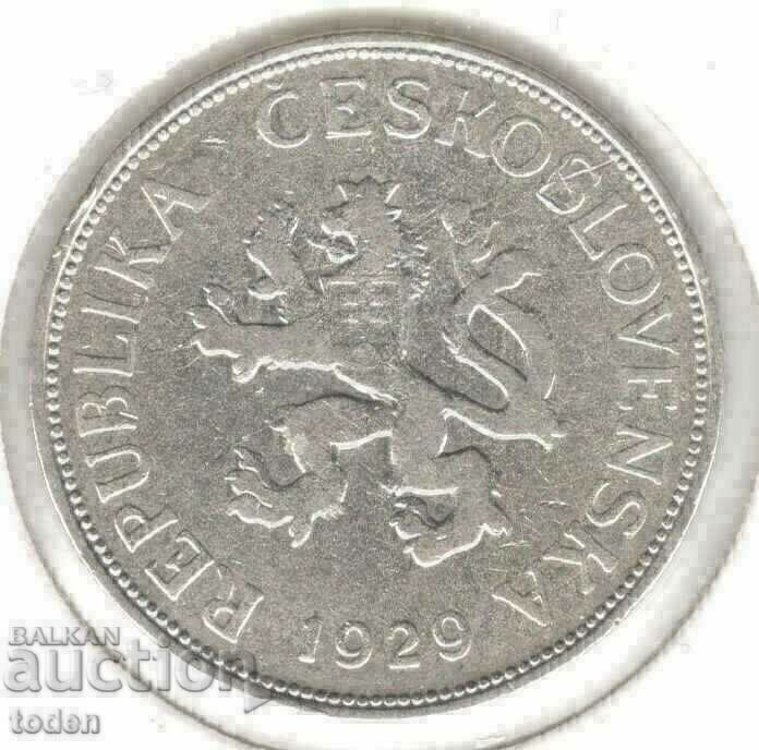 +Czechoslovakia-5 Korún-1929-KM# 11-Silver