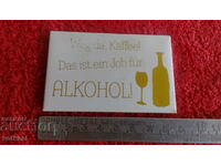 Souvenir Fridge Magnet Alcohol Wine