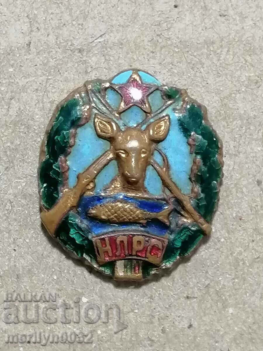 Embroidery sign NATIONAL HUNTING RIBARIAN UNION badge medal Bulgaria - 5 Embroidery sign NATIONAL HUNTING RIBARIAN UNION badge medal Bulgaria - 5