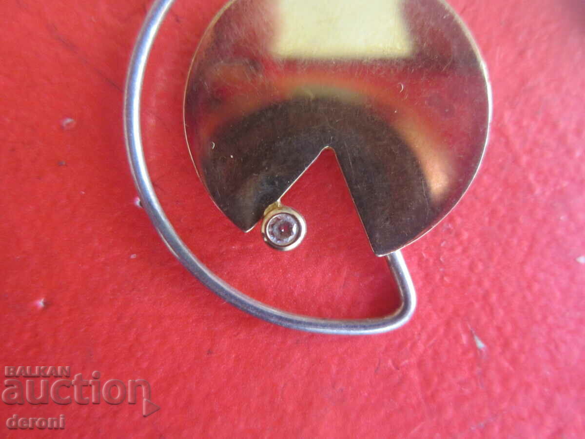 Designer silver earrings with gold and stones 925 with price 70.00 BGN | € 35.79 Designer silver earrings with gold and stones 925 with price 70.00 BGN | € 35.79