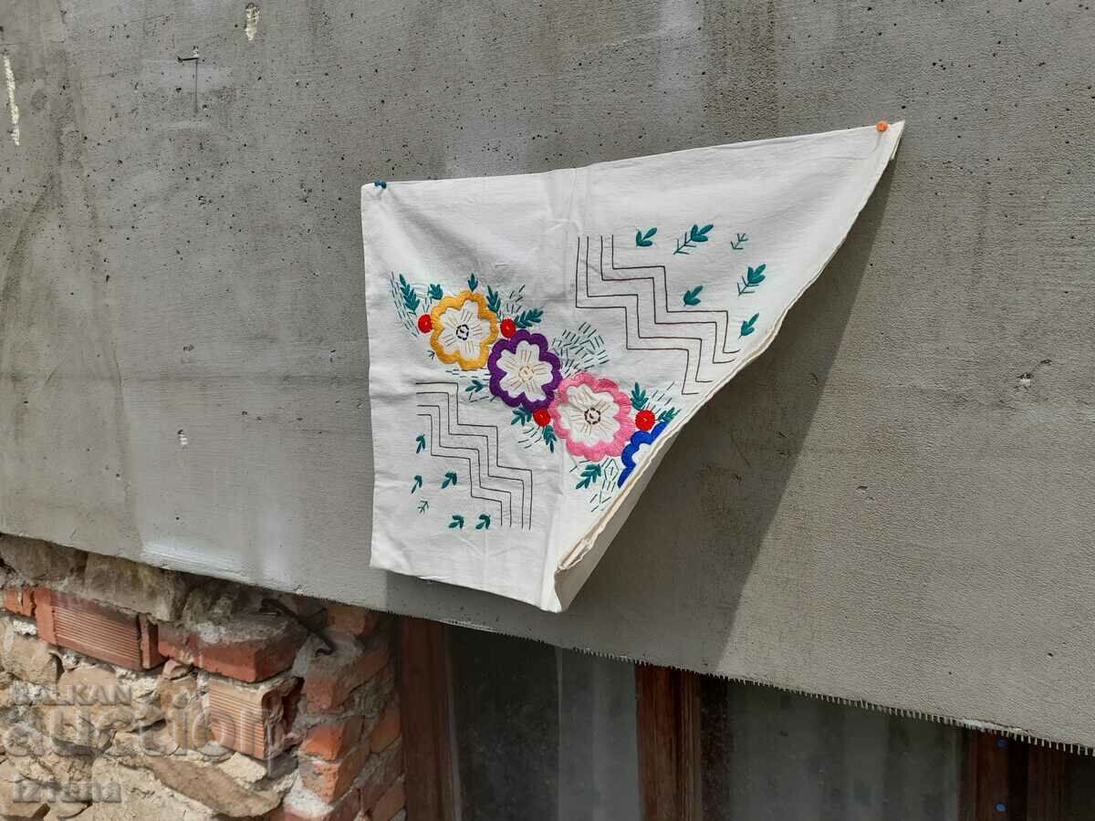 Auction  An old embroidered pillow case