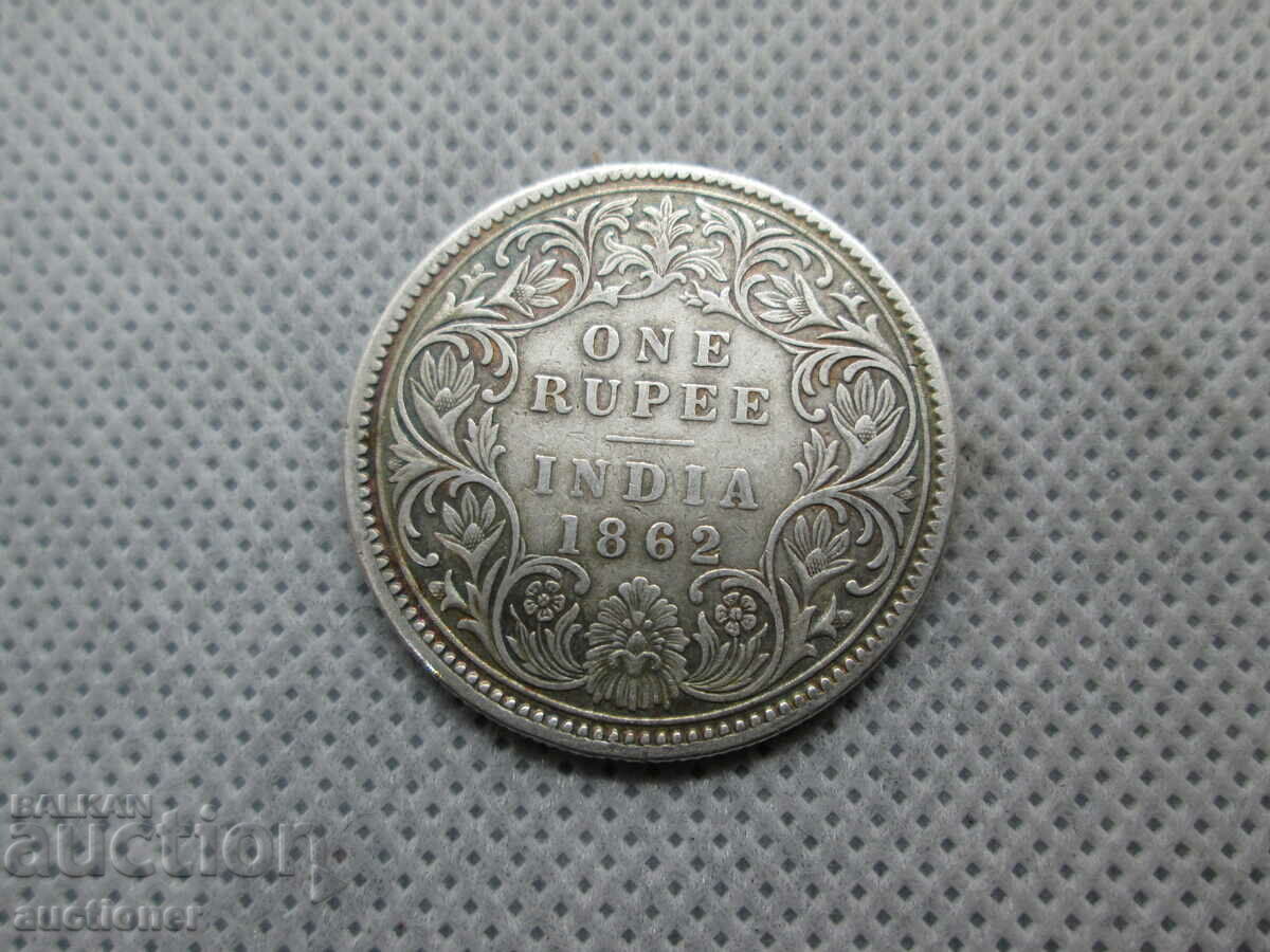 Auction SILVER COIN INDIA -1RUPE-1862 Auction SILVER COIN INDIA -1RUPE-1862