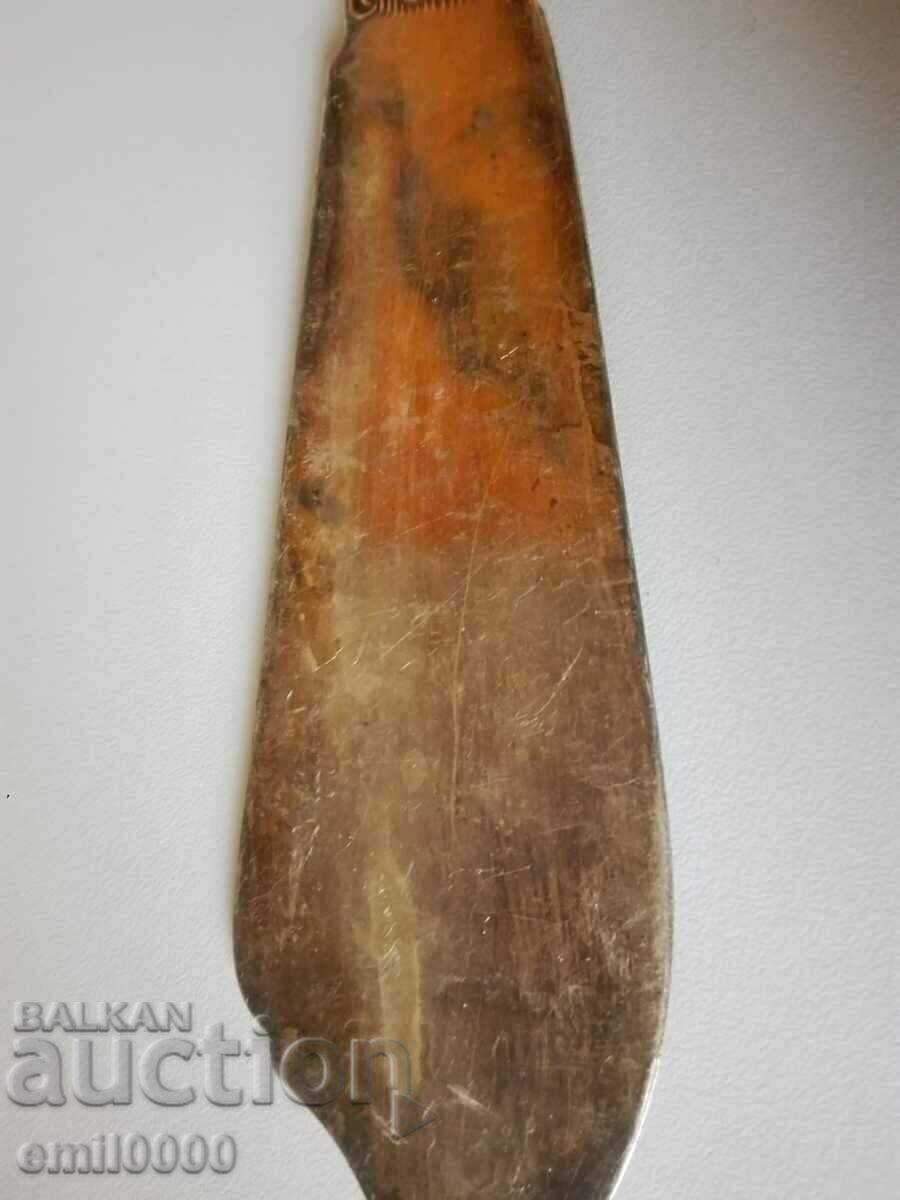 Silver plated knife. - 6