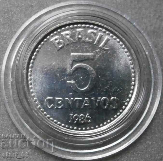 Brazilia 5 cenți 1986