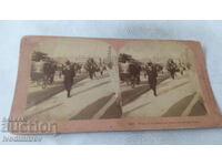 Stereo card Paris Place de la Concorde 1896 Cardboard