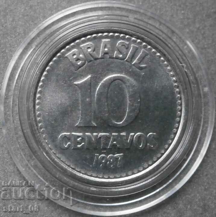Brazilia 10 centamos 1987