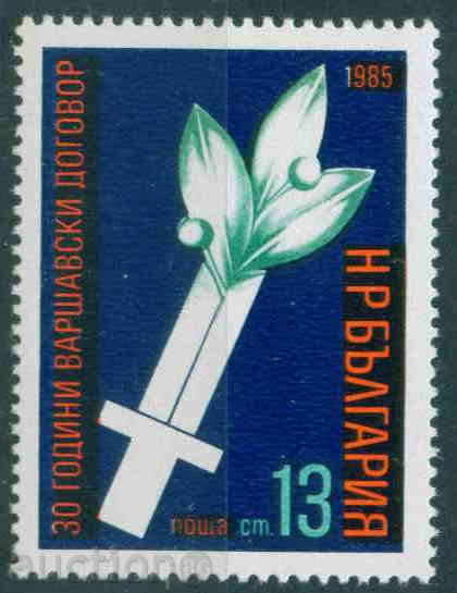 3383 България 1985 - 30 г. Варшавски договор **
