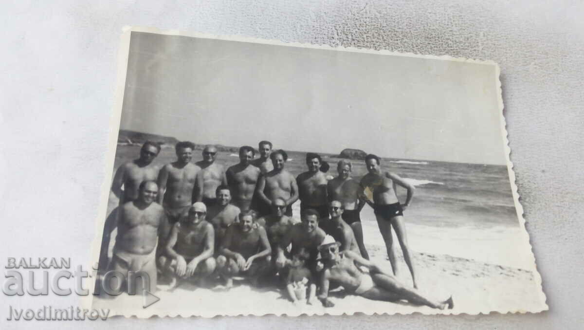 Photo Lozenets Men from SAC in swimsuits on the beach 1966