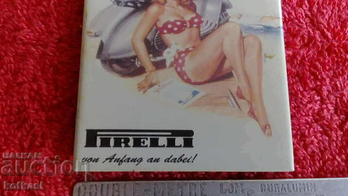 Auction  Souvenir Magnet refrigerator woman erotica Pirelli PIRELLI VESPA