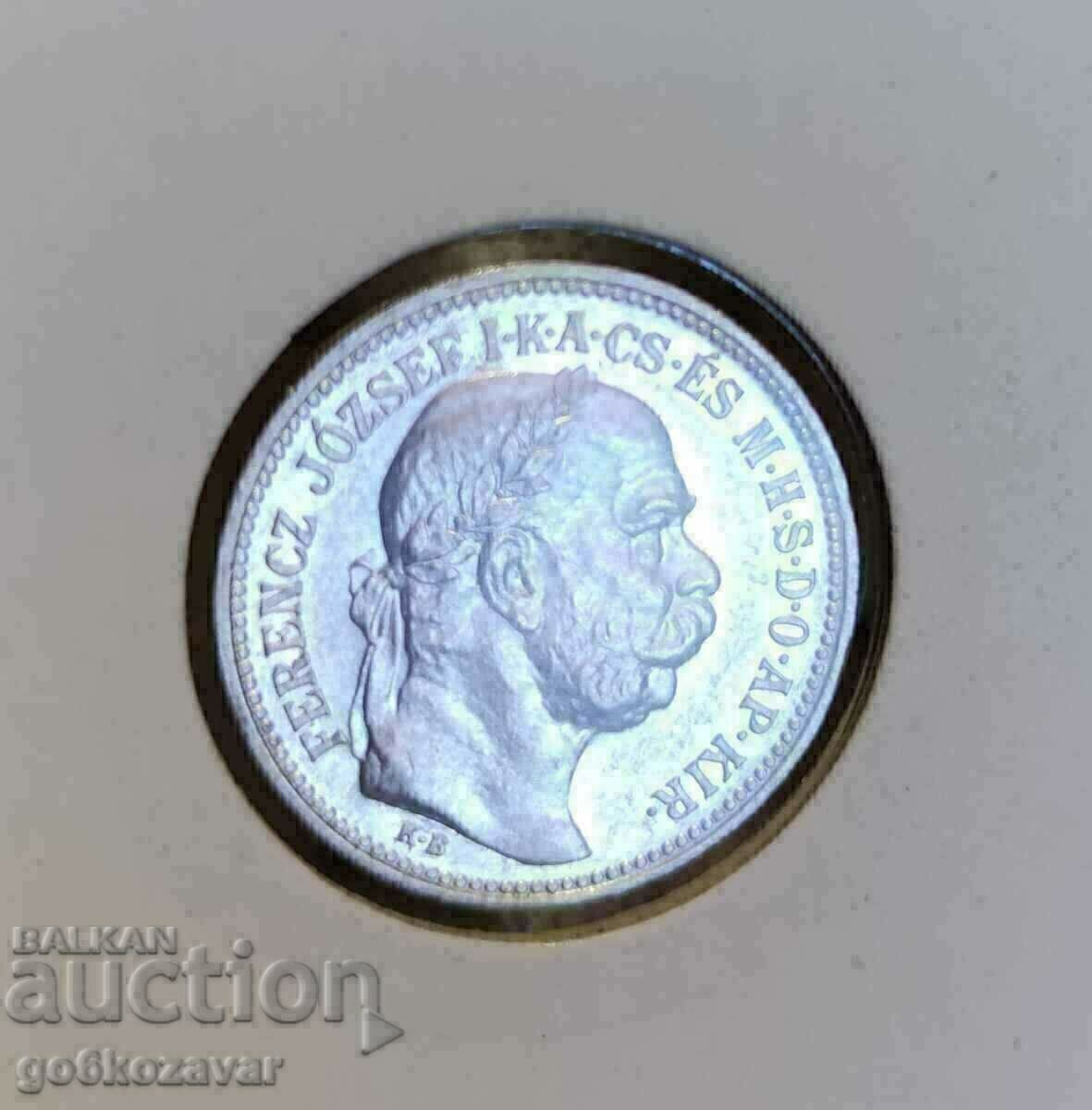 Ungaria 1 Coroană 1915 Argint UNC! - 5 Ungaria 1 Coroană 1915 Argint UNC! - 5