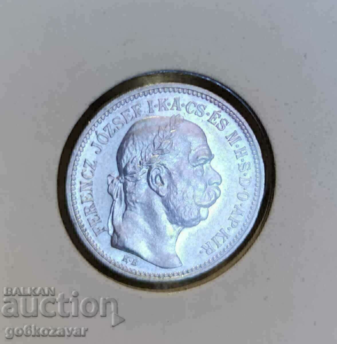 Hungary 1 Crown 1915 Silver UNC! - 6 Hungary 1 Crown 1915 Silver UNC! - 6