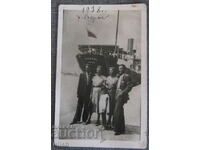1938 Варна кораб Балкан фото снимка картичка ПК