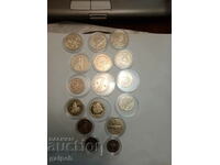 BULGARIA - LOT OF COINS 0.5, 1, 2 and 5 BGN - 16 pcs. - from BGN 115