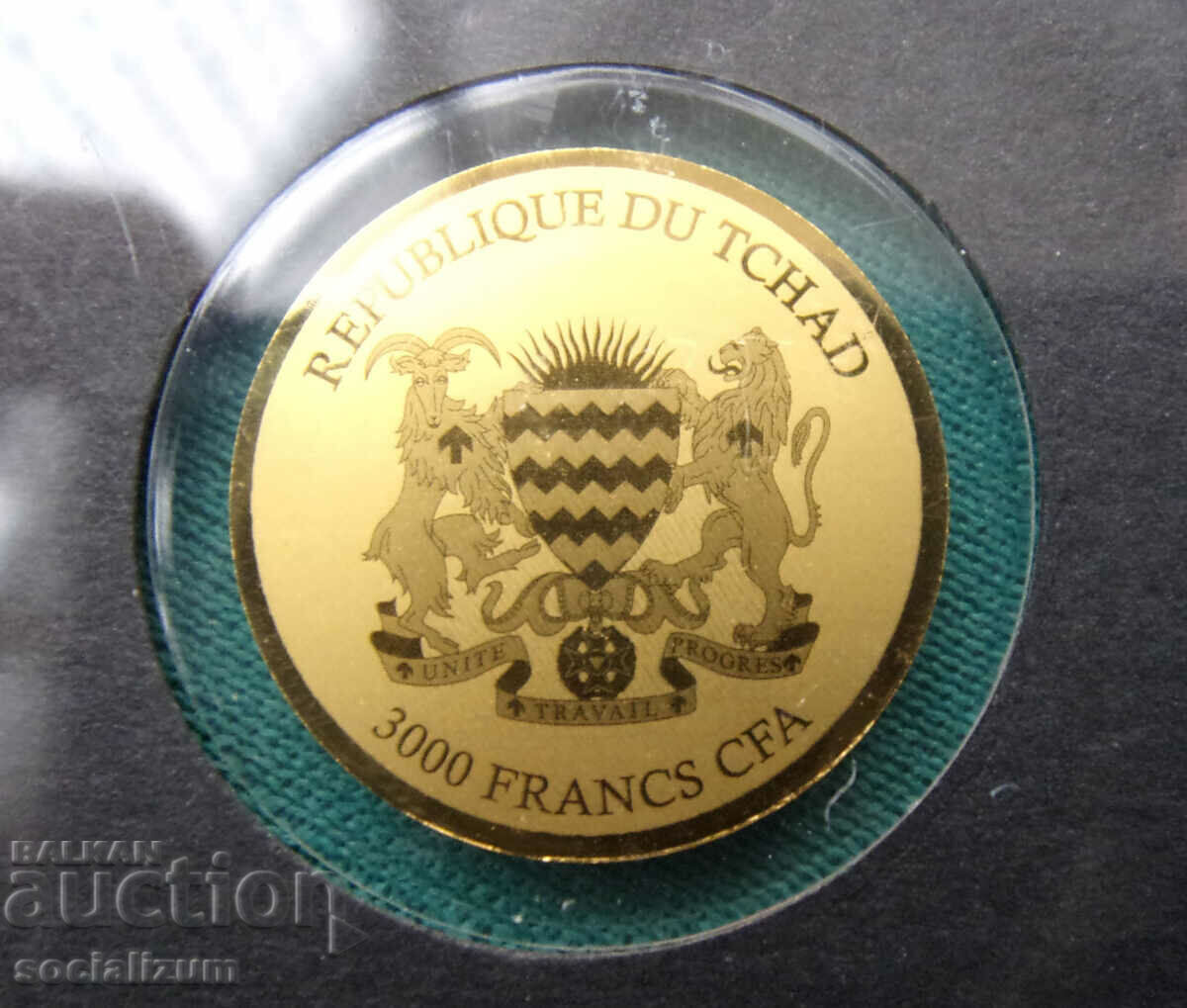 Livrarea Ciad-3000 franc-aur-999 eșantion-certificat UNC PROOF Rar Livrarea Ciad-3000 franc-aur-999 eșantion-certificat UNC PROOF Rar