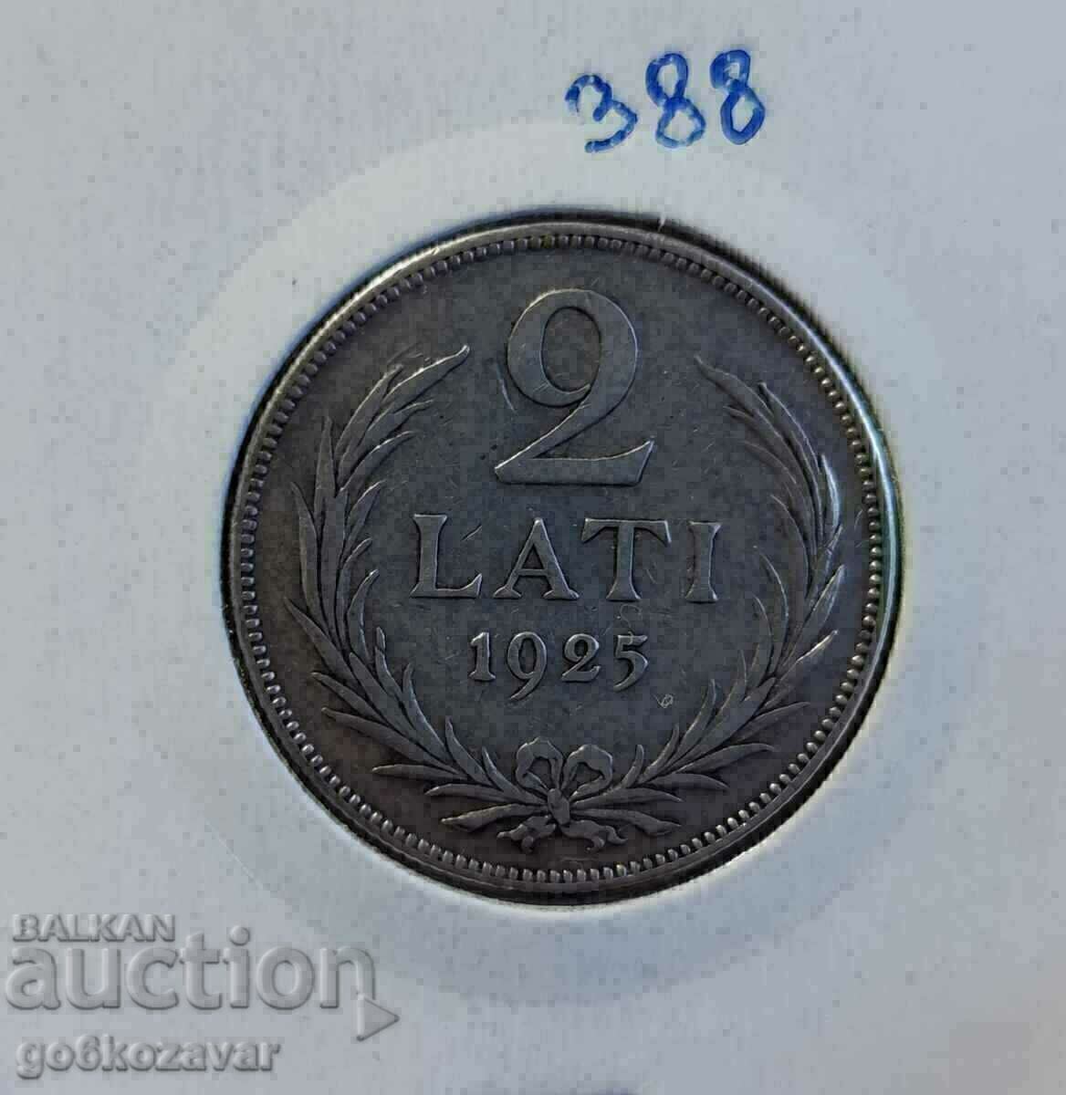 Latvia 2 lats 1925 Silver! Latvia 2 lats 1925 Silver!