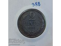 Latvia 2 lats 1925 Silver!