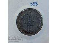 Letonia 2 lats 1925 Argint!